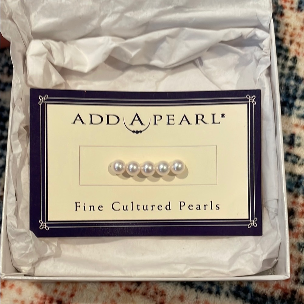 “Add A Pearl” 5mm cultured pearls with authentic seal
